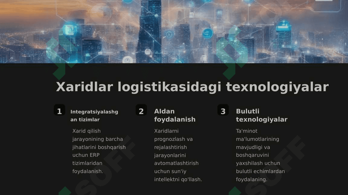 Xarid logistikasining ta'rifi 4