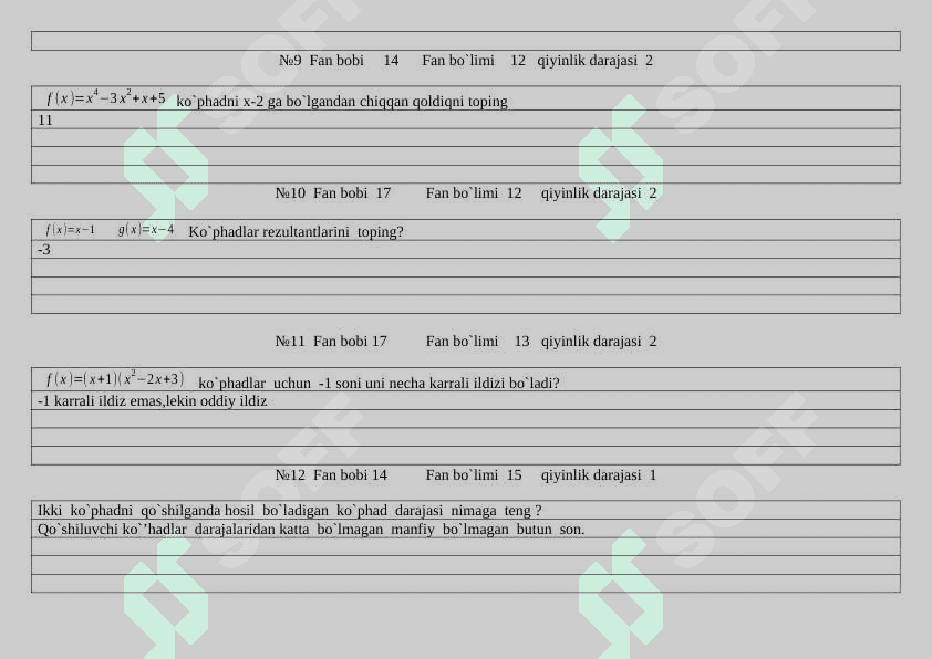 Algebra yakuniy test bu yilgi 3