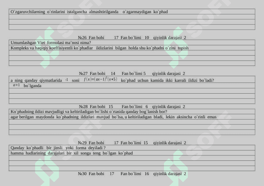 Algebra yakuniy test bu yilgi 7