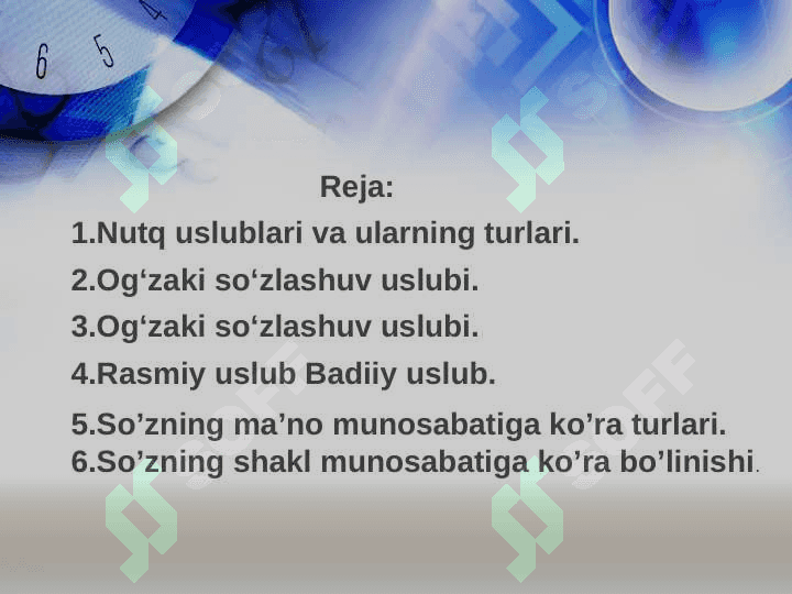 Leksik vositalarni nutqiy uslublarda qo’llash, ma’nodosh va shakildosh so’zlar uslubiyati. 2