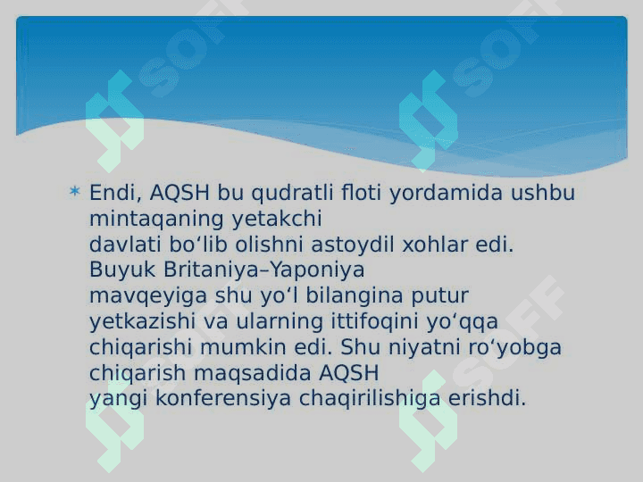 Vashington konfirensiyasi va uning natijalari 6