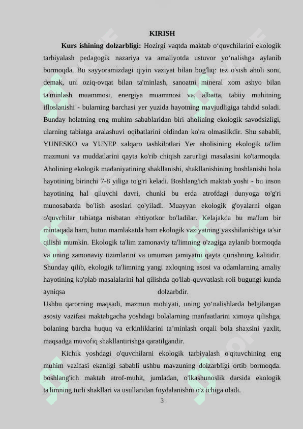 Oʻquvchilar ekologik madaniyatini shakllantirishda uzviylik va uzluksizlik 3