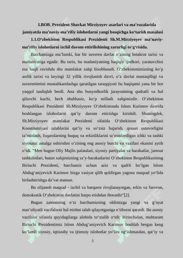 Prezident Sh.Mirziyoyev asarlarining ta’limiy-tarbiyaviy ahamiyati 5