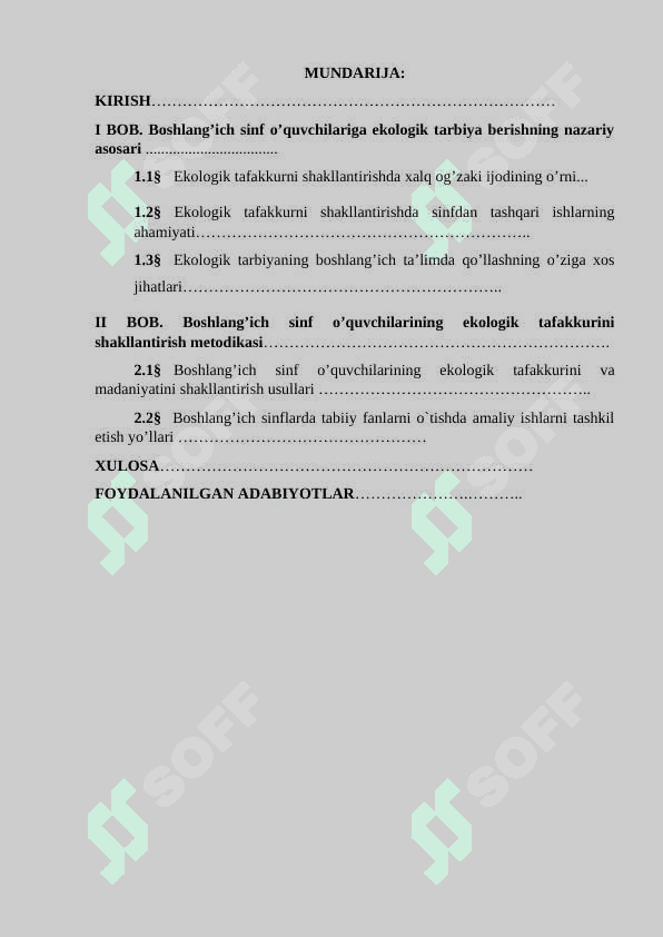 Boshlang’ich sinf o’quvchilariga ekologik tarbiya berish 2