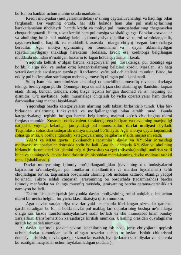 Davlat moliyasi 2