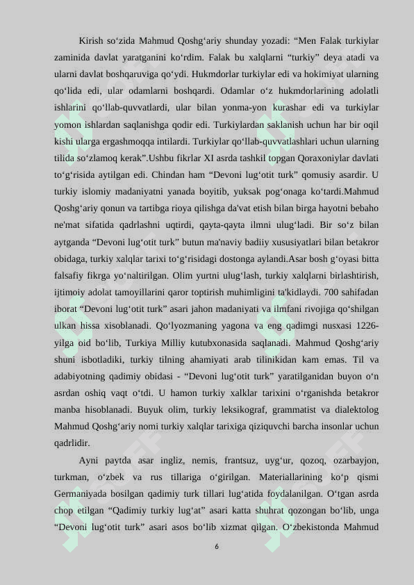Mahmud Koshg‘ariyning “Devonu lug‘otit turk” asari va uning ta’limiy axloqiy ahamiyati 6