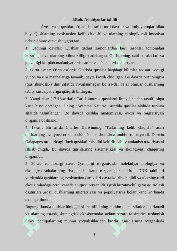 Qushlarning uchishga moslanish belgilari va uchish xillari 8