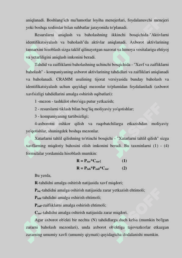 Kiberxavfsizlikda risklarni baholashni o‘rganish 2