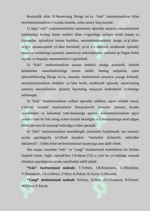 Institutsionalizm yo'nalishi mohiyati va ahamiyati 6