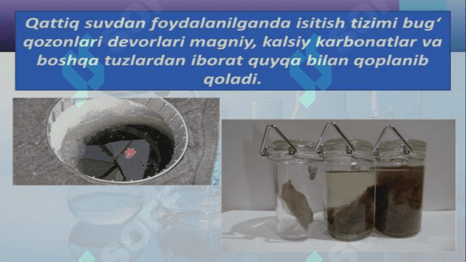 Suvning qattiqligi va uni yumshtishning texnikadagi ahamiyati 8