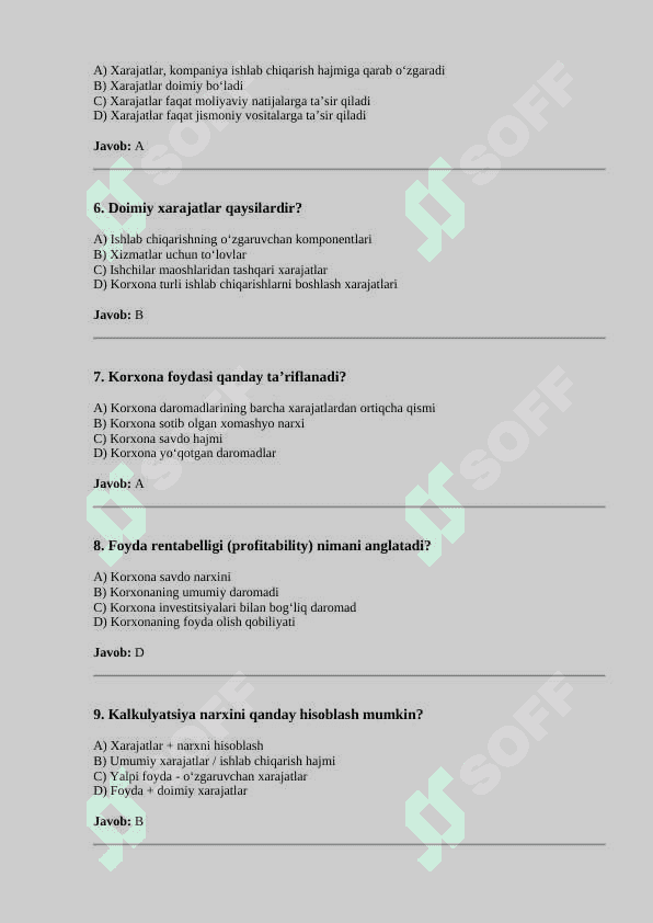 Iqtisodiyot nazaryasi test 2