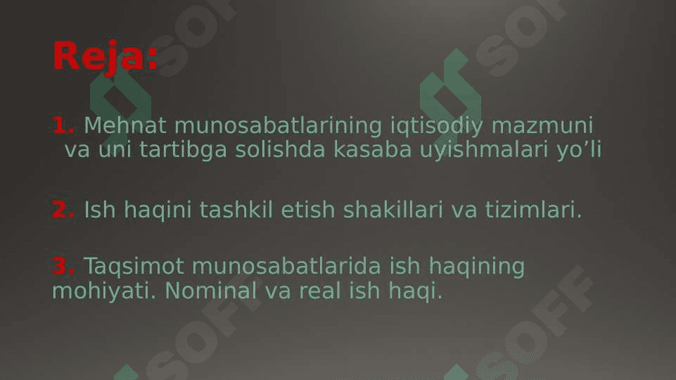 Ish haqi va mehnat munosabatlari 2
