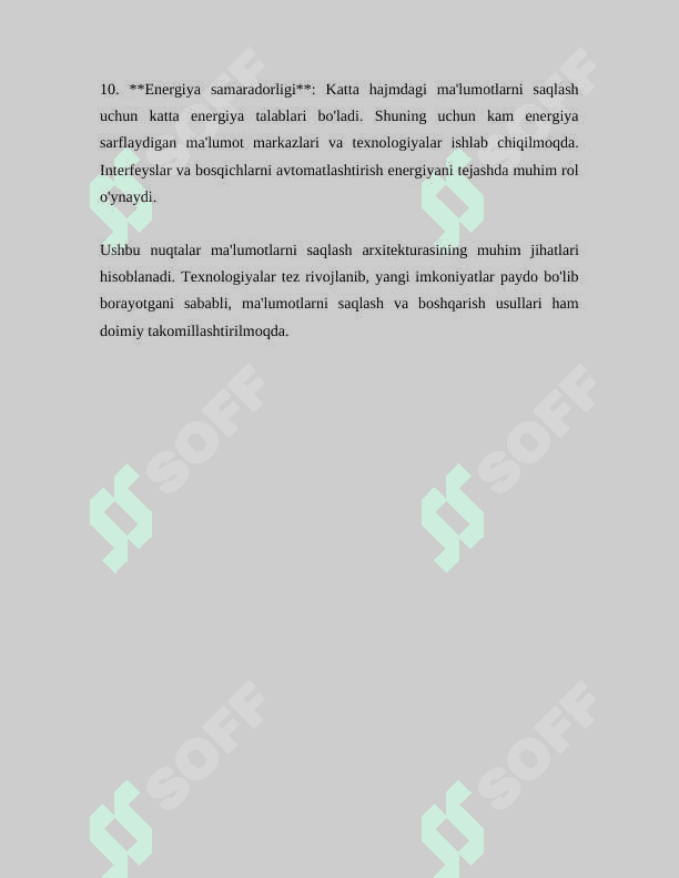 AXBOROT TIZIMLARIDA KATTA HAJMDAGI MA'LUMOTLAR BILAN ISHLASH TEXNOLOGIYALARI 5