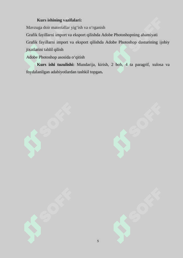 Grafik fayllarni import va eksport qilishda AdobePhotoshop dasturining ijobiy jihatlari 5