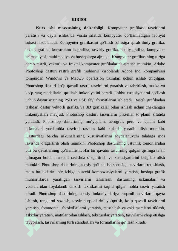 Adobe photoshop dasturning grafik obyektlarda ranglar va qatlamlar bilan ishlashning zamonaviy usullari 2 4