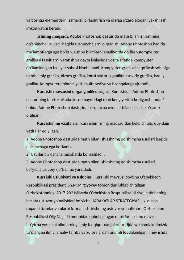 Adobe Photoshop dasturida matn bilan ishlashning qo’shimcha usullari 4