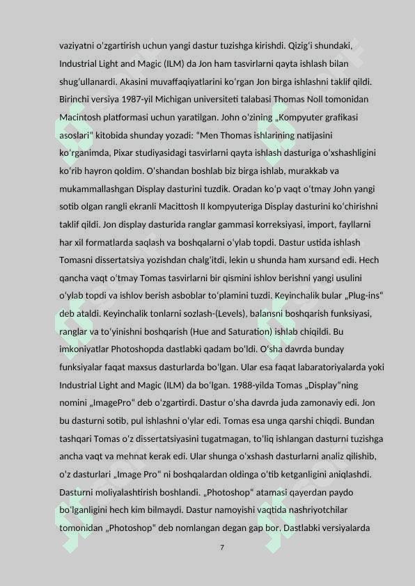 Adobe Photoshop dasturida matn bilan ishlashning qo’shimcha usullari 7