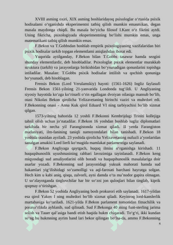 XVIII - XIX  asrlarda psixologiyaning rivojlanishi 2 4