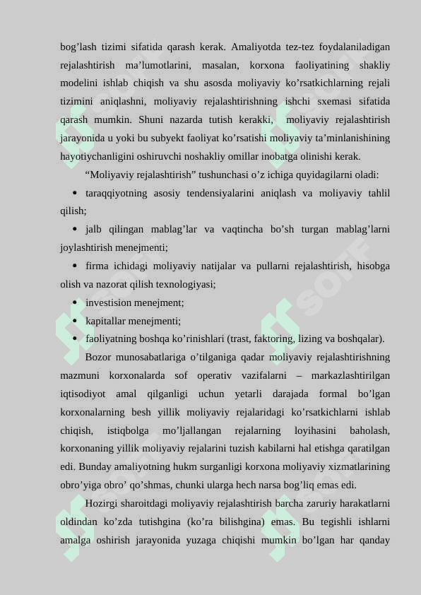 MOLIYAVIY REJALASHTIRISH VA MOLIYAVIY REJA 3