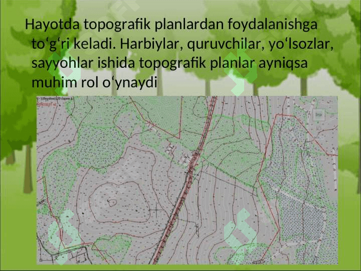 Joyning topografik  planidan  foydalanish 2