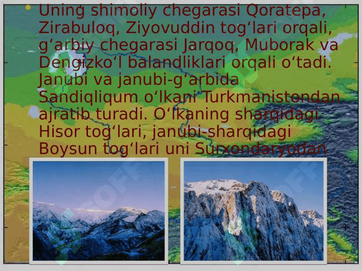 Qashqadaryo tabiiy geografik rayoni 3