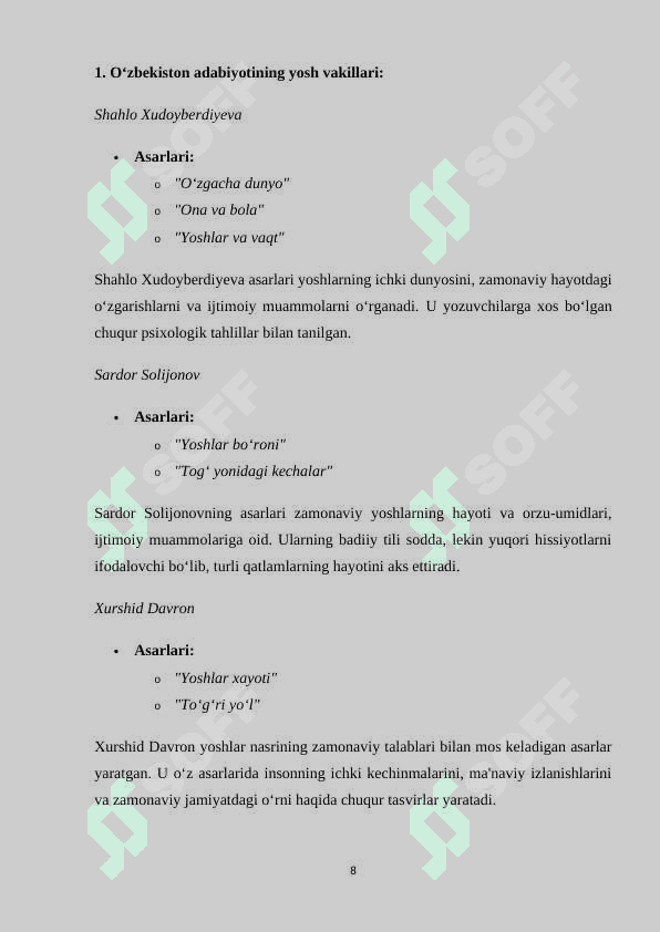 Mustaqillik davri yoshlar nasrining badiiy xususiyatlari 8
