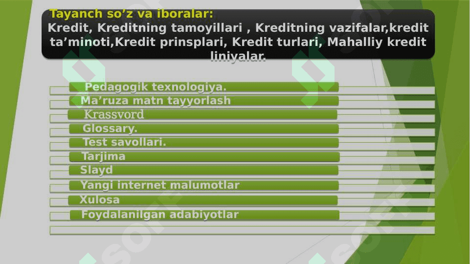 Kreditning zarurligi funktsiyalari turlari va shakllari 2