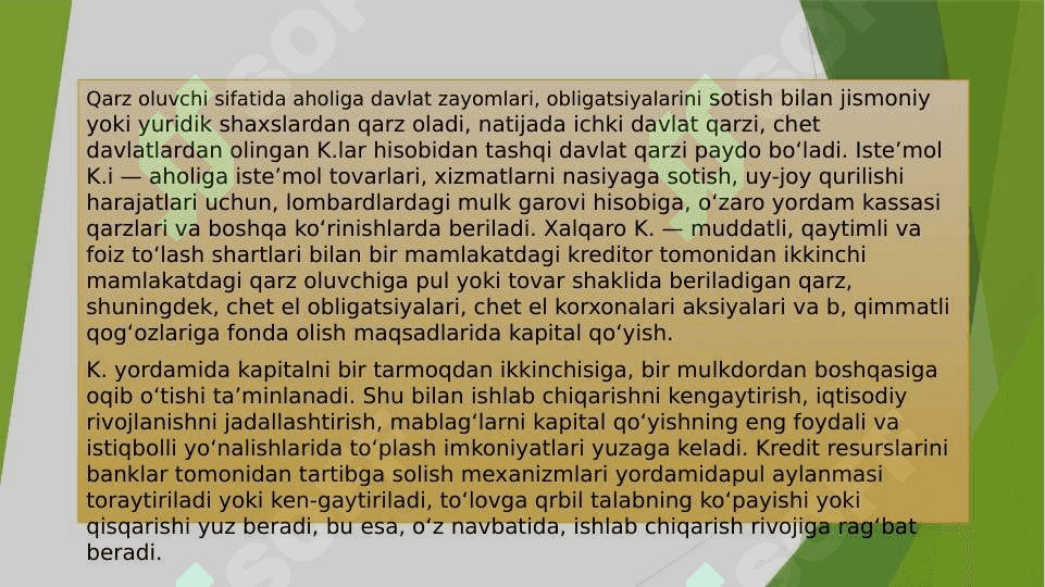 Kreditning zarurligi funktsiyalari turlari va shakllari 8