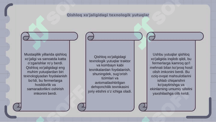 Mustaqillik yillarida qishloq xo'jaligi va sanoat sohasidagi o'zgarishlar 5