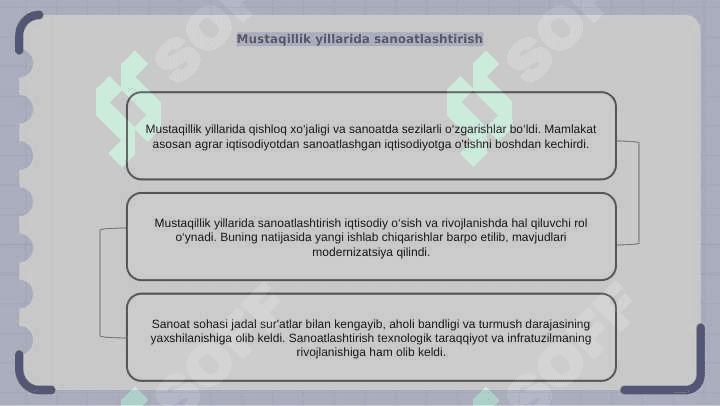 Mustaqillik yillarida qishloq xo'jaligi va sanoat sohasidagi o'zgarishlar 6