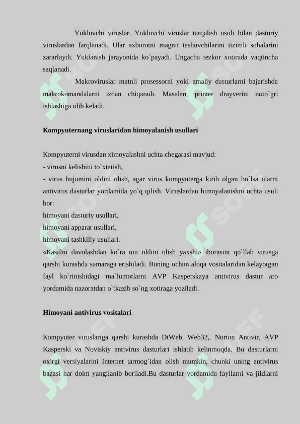 KOMPYUTER VIRUSLARIDAN HIMOYALANISH 3