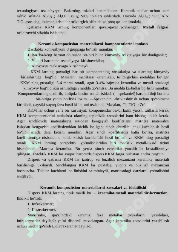 Keramik buyumlar uchun yelimlovchi va pardozlovchi materiallar 3