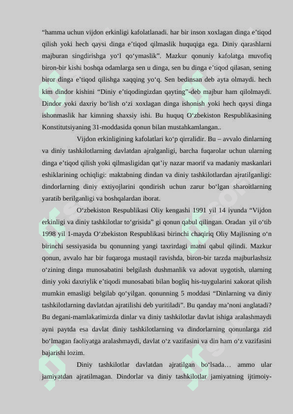 MUSTAQILLIK VA DIN. DINIY EKSTREMIZM VA FUNDAMENTALIZM 3