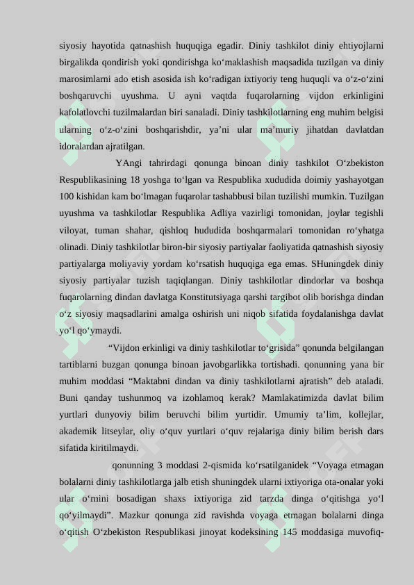MUSTAQILLIK VA DIN. DINIY EKSTREMIZM VA FUNDAMENTALIZM 4