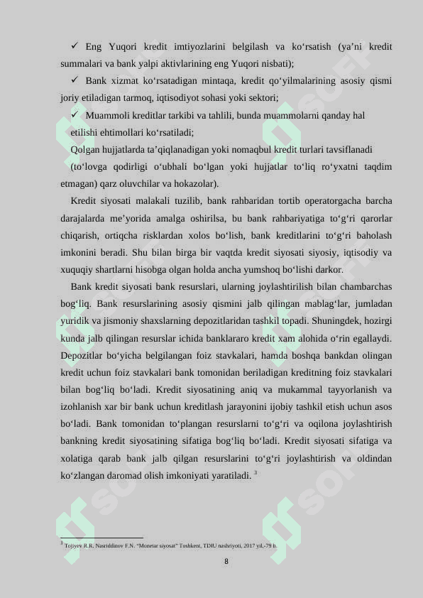 Tijorat banklarda alohida kredit turlari va ularning kreditlash jarayonlari 8