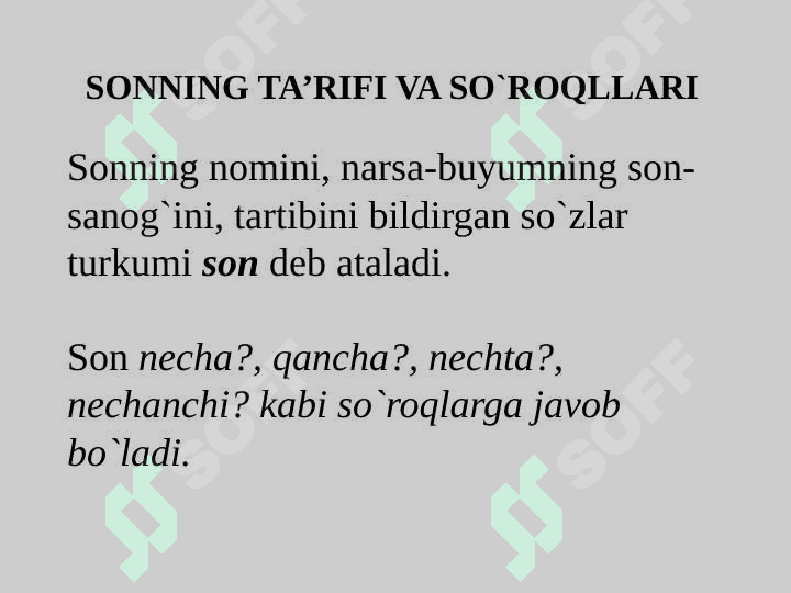 SON SO`Z TURKUMI 3