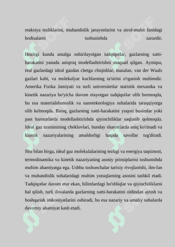 IDEAL GAZ MOLEKULALARINING TEZLIGI VA ENERGIYASI BO'YICHA TAQSIMOTI 4