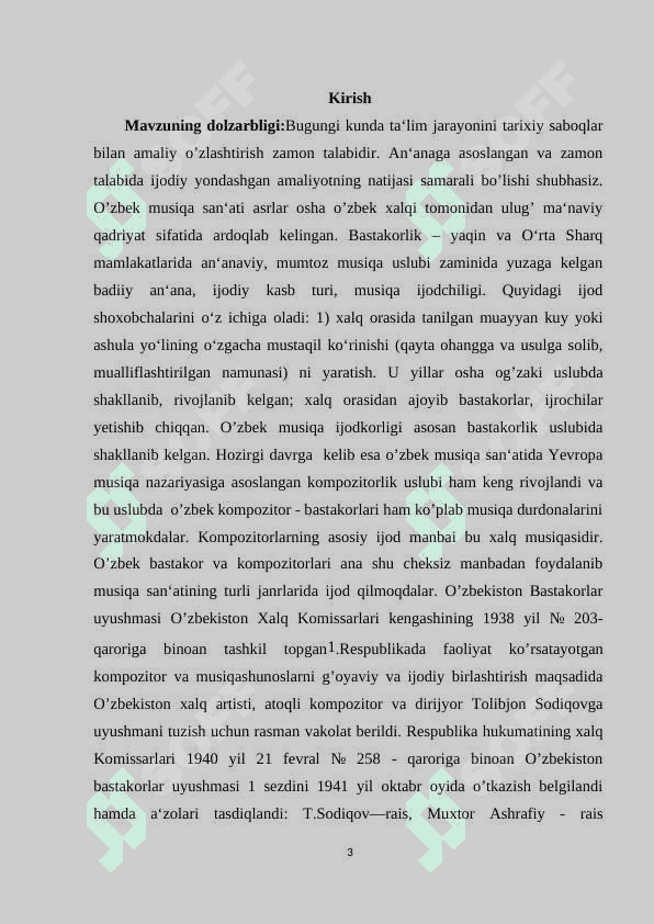 O’zbek xalq musiqa ijodi fanning pedagogika va sna'at tizimidagi o'rni 3
