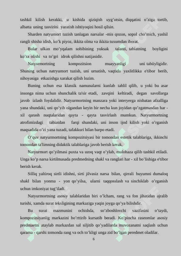 “Kuz ne’matlari”mavzusida natyurmort ishlash (mato moybo’yoq 60x80) 6