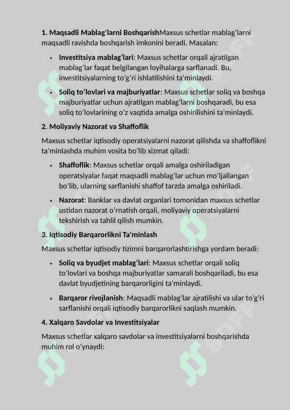 Bankdagi maxsus schetlar hisobi. 7