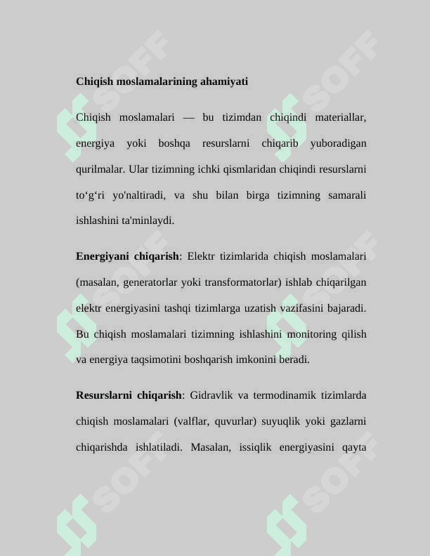KIRISH VA CHIQARISH MOSLAMALARI QURILISH TAMOILLARI VA ISHLASH PRINTSIPI 5