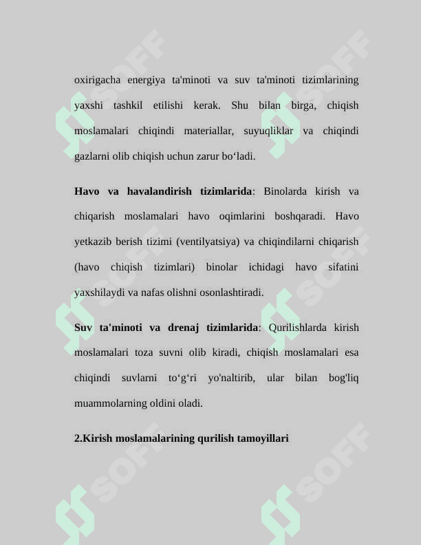 KIRISH VA CHIQARISH MOSLAMALARI QURILISH TAMOILLARI VA ISHLASH PRINTSIPI 7