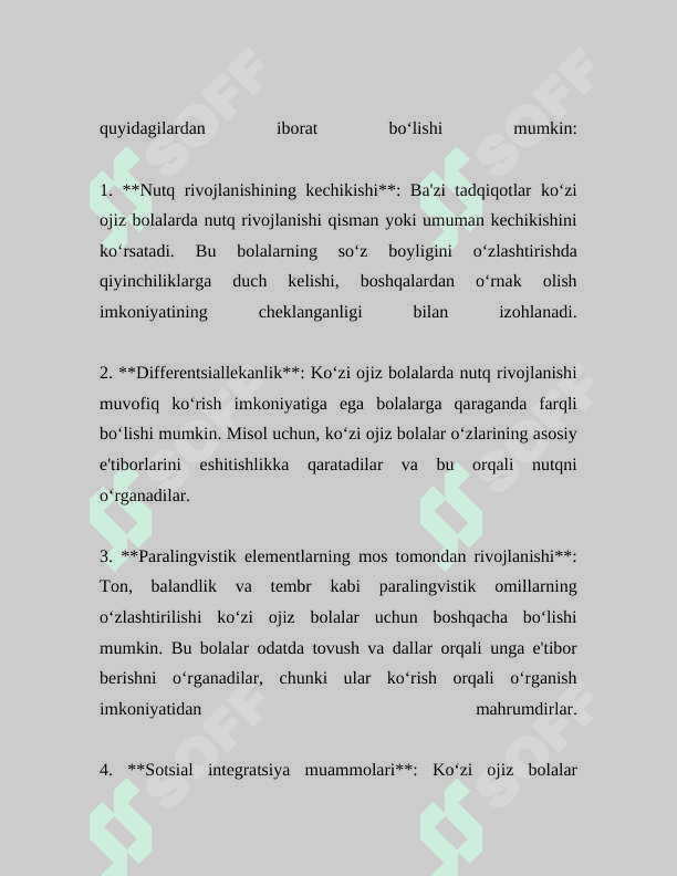 KOʻZI OJIZ BOLALAR BILAN OLIB BORILADIGAN LOGOPEDIK ISHLARNING OʻZIGA XOS XUSUSIYATLARI 7
