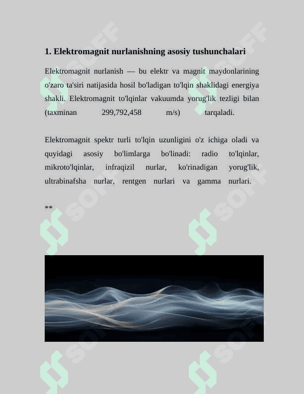 KUNDALIK HAYOTDA ELEKTROMAGNIT NURLANISH VA UNING ORGANIZMIGA TA'SIRI 3