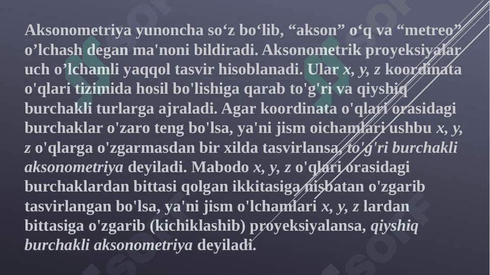 Aksonometrik proyeksiyalar. Aylananing izometriyalari – ovallarni yasash 2