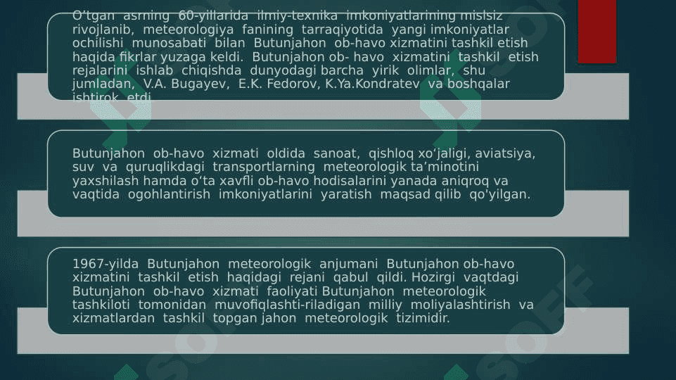 Butun jahon ob havo tizimi 3