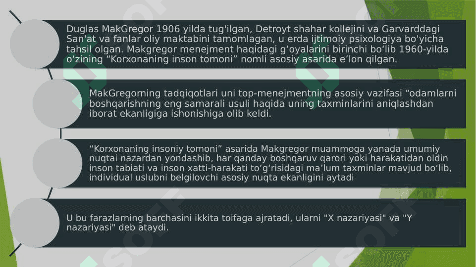 D. MakGregorning X va y nazariyasi X va y nazariyalarni qiyoslash 2