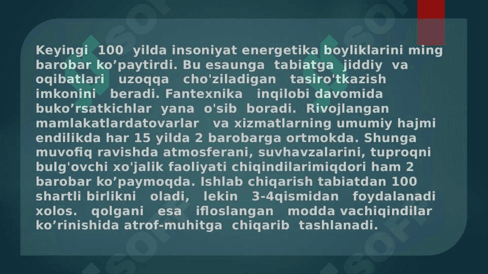 Ekologik muammolarning mohiyati, kelib chiqishi, oqibatlari 3