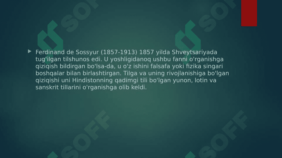 Ferdinand de Sossyurning lingvistik nazariyasi 3