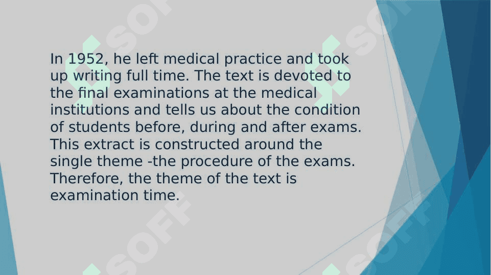 From doctor in the house assigment to the analaysis of the style 4